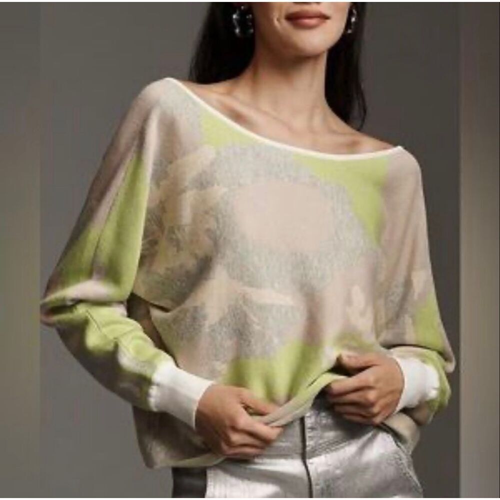 Anthropologie daily practice hazy days pull over sweater size large